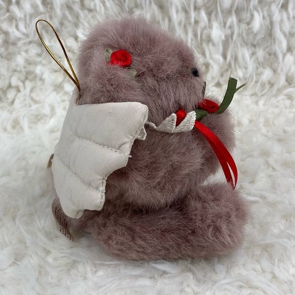 Berkeley Designs Tiny Angel Bear Plush Ornament Stuffed Animal 6” 1996 - Picture 4 of 13
